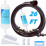 HASTHIP Cool Mist Spray System for Outdoor Cooling with 26ft Hose and Built in Water Filter | Patio and Garden Irrigation Kit