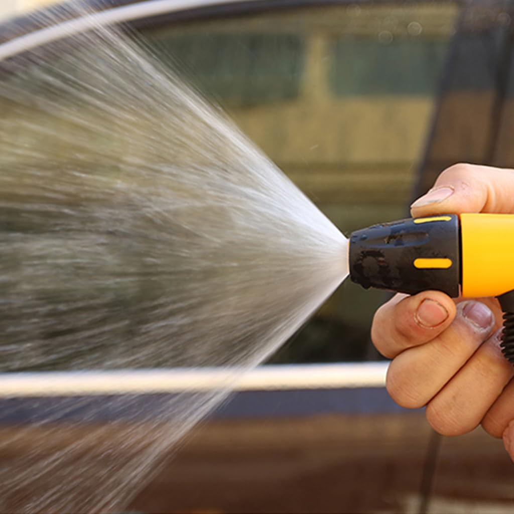 HASTHIP® Garden Hose Spray Gun Kit with 3 Connectors Pressurized Water Spray Gun with 2 Spray Patterns, Multi Purpose Water Spray Gun for Car Washing, Gardening, Watering, Irrigation
