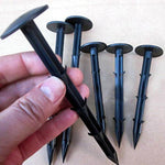 HASTHIP Plastic Landscape Staples for Garden Fabric Securing 100 pcs 11 cm | UV-Resistant Barbed Design