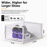 HASTHIP Shoe Box for Organized Storage featuring Clear Stackable Design 12 Pack | White
