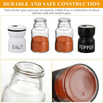 HASTHIP Spice Jars 2Pcs for Kitchen with Airtight Lid and Folding Funnel | Glass Dispenser Set
