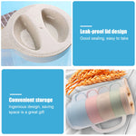 4 Pcs Unbreakable Wheat Straw Plastic Mugs with 2L Cold Water Kettle, 4 Multicolor Cups for Kids Children Toddler Adult, Dishwasher Coffee Mug for Water, Tea, Milks, Juice