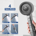 HASTHIP Hand Shower for Bathroom with 1.5m Hose and Silicone Massager Ring | 3 Spray Modes