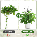 HASTHIP Wire Plant Trellis for Climbing Plants with Flower Design, 2Pcs 14x32cm & 12x32cm