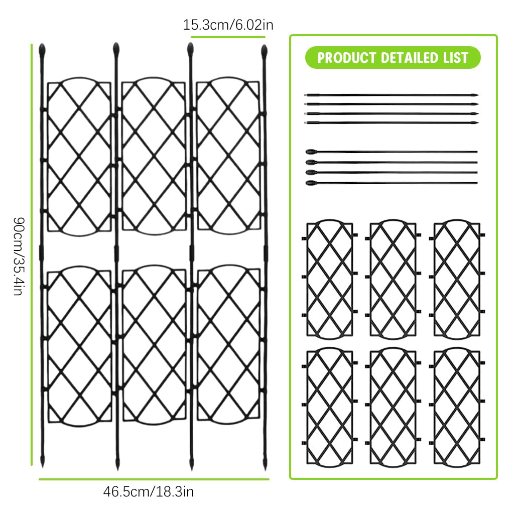 HASTHIP® Trellis for Flower Bed DIY Assembly Upright Climbing Trellis for Plants Outdoor Indoor Plant Trellis for Flower Pots Decorative Climbing Trellis