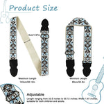 HASTHIP Guitar Shoulder Strap for Acoustic Electric and Bass Guitars featuring Pick Holder Slot and Adjustable 85–140cm Wide Nylon Design