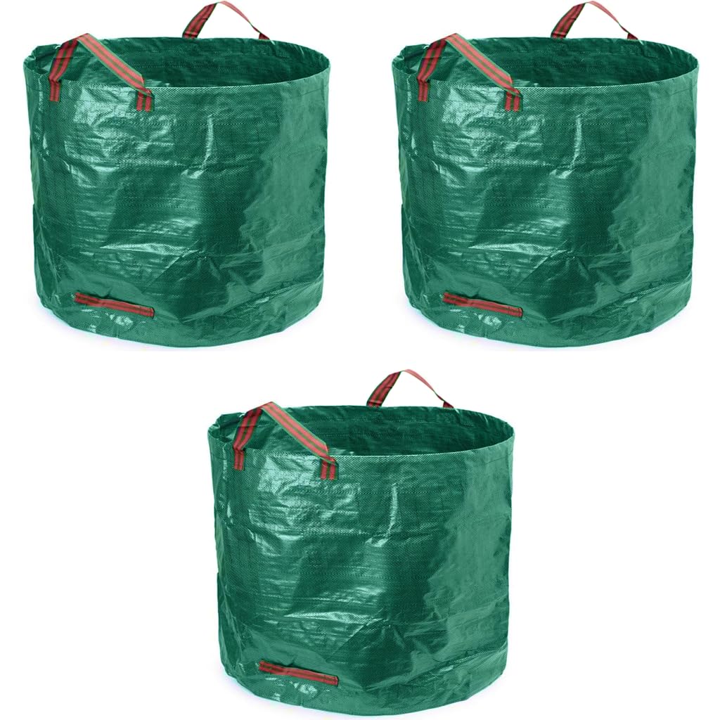 HASTHIP Garden Waste Bag for Yard Cleanup with Reinforced Handles 300L 3PCS | 80 Gallon Capacity
