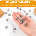 HASTHIP Bong Screens 20 pcs 0.5 inch for Pipe Bowls featuring Cone Shaped Reusable Metal Filters