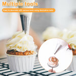 HASTHIP Cake Decorating Set for Creative Baking with 29 Pieces and Standard Coupler | Food Grade Stainless Steel Tips in Storage Box