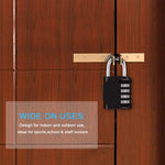 HASTHIP Combination Padlocks for Door with 4 Digit Password & 6.4x3.3cm Steel Body | Pack of 4