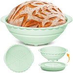 HASTHIP Silicone Bread Basket for Sourdough with 9.6 in Folding Design and Non Stick Surface | Green