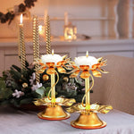 HASTHIP Candle Holder for Puja and Meditation with 4.3 in Metal Lotus Design | Home Decor