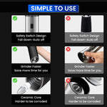 HASTHIP Electric Pepper Grinder with LED Light and Ceramic Core | Battery Operated Adjustable Coarseness