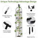 HASTHIP Garden Plant Support Cages 120cm for Climbing Plants with Adjustable Metal Frame | Indoor and Outdoor Balcony Decor