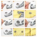 HASTHIP Metal Snap Buttons Kit for DIY Sewing and Clothing | 100 Sets with Pliers Tool
