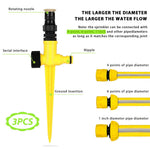 HASTHIP Garden Water Sprinkler for Lawn with 360° Rotating Adjustable Spray | 9PCS ABS Set