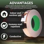 HASTHIP Copper Foil Tape Roll for Automotive and Electronic Insulating | 2cm x 20m Conductive Heat Resistant 3pcs