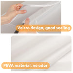 HASTHIP Garment Storage Bag for Wardrobe Organization with Zipper Closure 47.2 in Transparent PVC Cover | Fits 10–25 Clothes