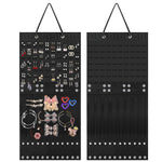 HASTHIP® Wall Hanging Jewellery Organizer for Women, Large Necklaces Earrings Organizer Box Hanger, Soft Felt Bracelets Earrings Storage Holder Display Board for Jewelry, Ear Studs, Hair Clips