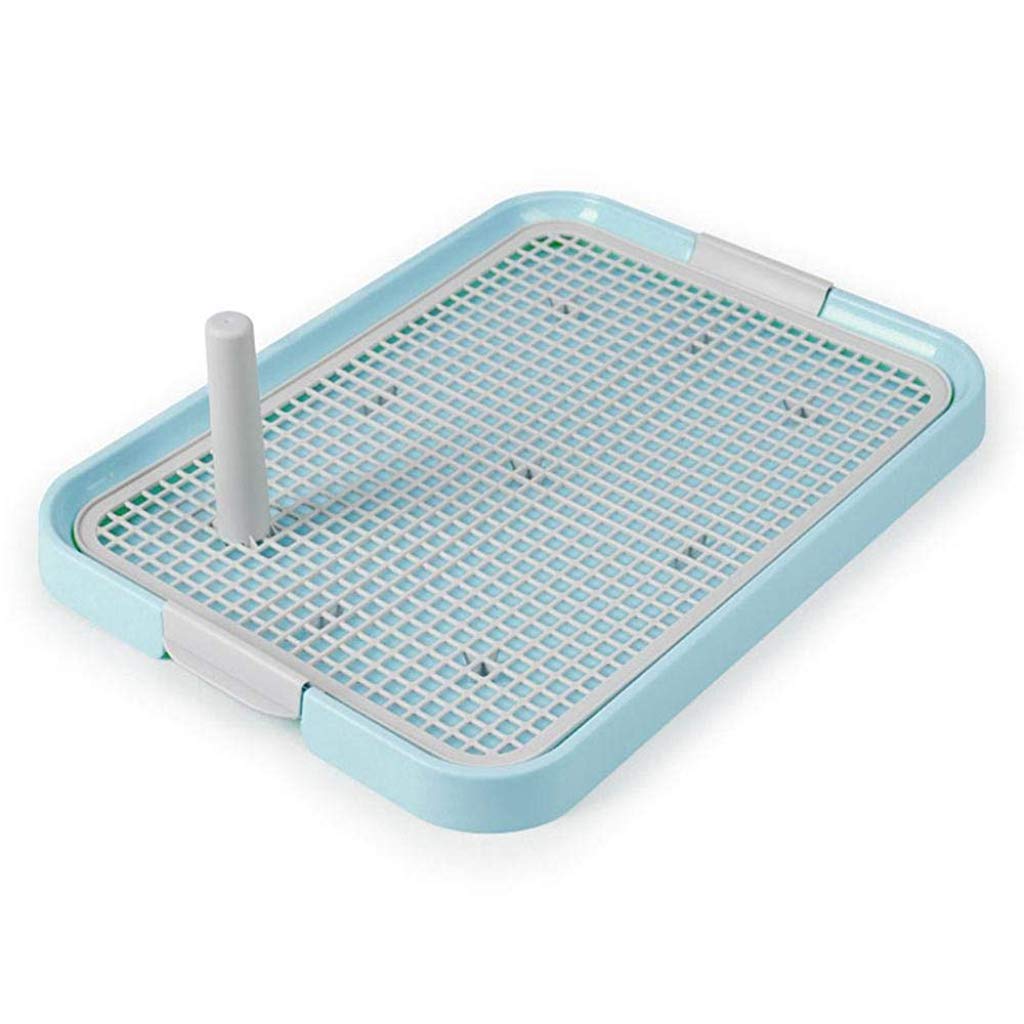 HASTHIP® Bandeja Sanitaria para Perros, Inodoro Interior para Cachorros con Rejilla Antiderrame, Caja de Entrenamiento Portátil, Plástico Resistente, Mantiene Patas Secas y Piso Limpio (19x1