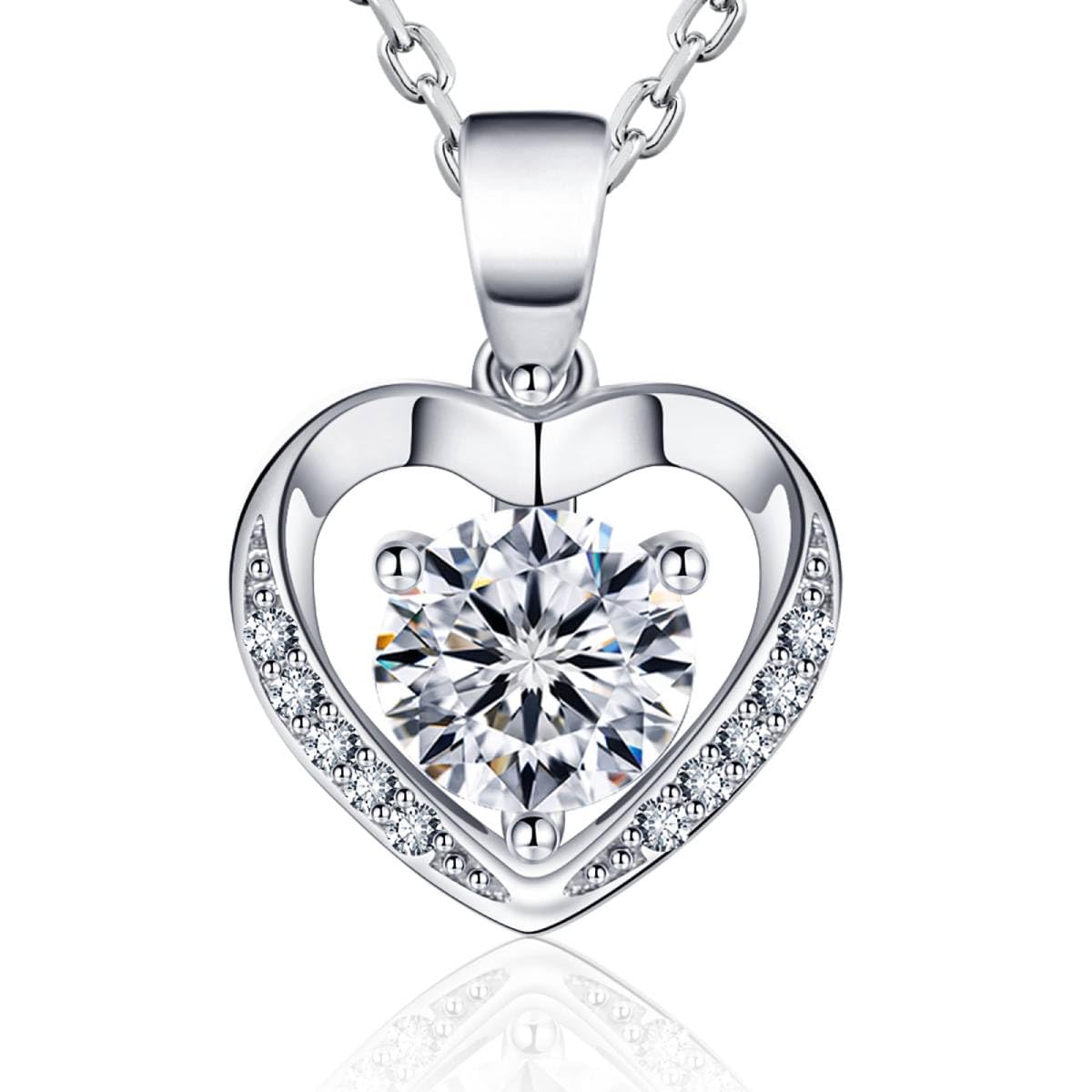 HASTHIP Preserved Real Rose Gift Box with 9 Roses and Heart Necklace for Women | Romantic Jewelry for Valentine’s Day and Anniversary