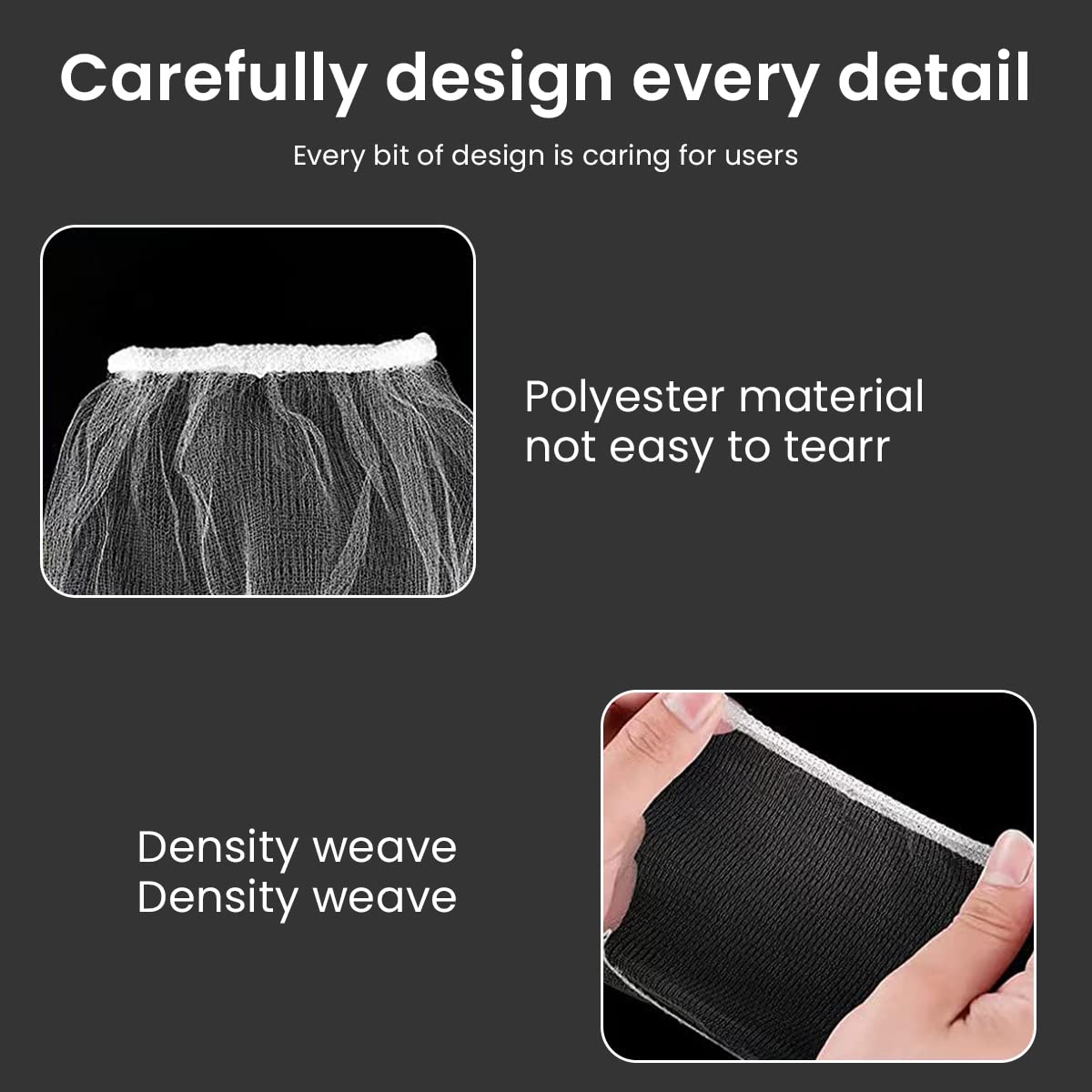 HASTHIP Kitchen Sink Filter Mesh Strainer Bags for Drains with Elastic Fit 100PCS | 3.5x3.5 in Anti Clogging Design
