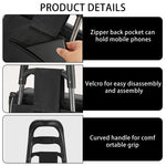 HASTHIP® Shopping Cart with Wheels, Foldable 6-Wheel Luggage Trolley Heavy Duty Shopping Hand Truck Load Capacity 77-110lbs, 35L Large Capacity Stair Climber Trolley for Shopping, Moving