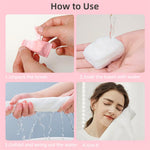 HASTHIP Compressed Towels 14 Pack for Travel and Camping with 11x9.5 in Expansion | 100% Cotton Biodegradable