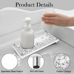 HASTHIP Multipurpose Organizer for Toiletries and Makeup with Diatom Mud Base 25x10cm | Space-Saving Countertop Shelf