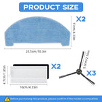 Hasthip Replacement Kit for ILIFE A20 Pro Robot Vacuum including 7Pcs Brushes Filters and Mop Cloth