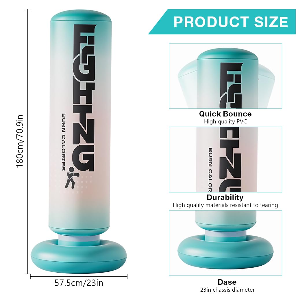 HASTHIP Inflatable Boxing Column with Water Filled Base for Home Training