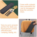 HASTHIP Cutlery Set for Dinner and Gifts featuring Ergonomic Handles | 3 Piece 410 Stainless Steel Black Gold Tableware