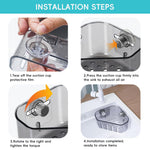 HASTHIP Kitchen Sink Strainer Basket for Corners with Triangle Design and Plastic Body | Easy to Clean Drain Basket for Food Waste and Fruits