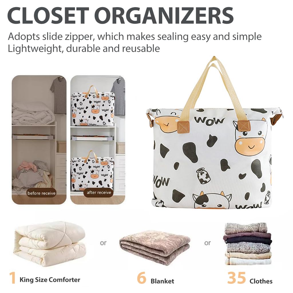 HASTHIP Underbed Storage Bags for Clothes and Blankets with Reinforced Handles | 4 Sizes 45x52cm–70x82cm