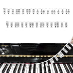 HASTHIP Piano Stickers for 61 Keys with Removable Silicone Design | Learning Aid for Beginners