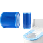 HASTHIP® Disposable Toilet Seat Covers 200 Sheets, Waterproof Travel Potty Protector for Public Restrooms, Hotels & Hospitals, Hygiene Barrier Film for Door Knob, Faucet Handle, Light Switch - Blue