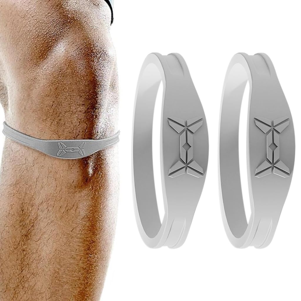 HASTHIP® 2 Piezas Correa de Rodilla para Tendón Rotuliano,Soporte Ajustable con Almohadilla de Silicona,Alivio del Dolor Rodilla para Correr Baloncesto Tenis Gimnasio y Senderismo