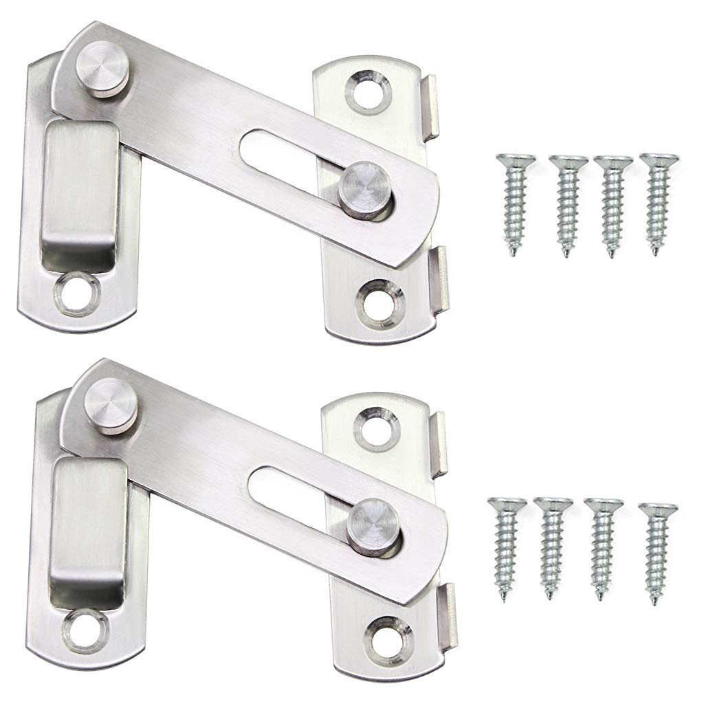 HASTHIP Flip Latch Gate Lock for Doors and Cabinets featuring 3 Inch Stainless Steel Bar | Quick Installation and Corrosion Resistant Design