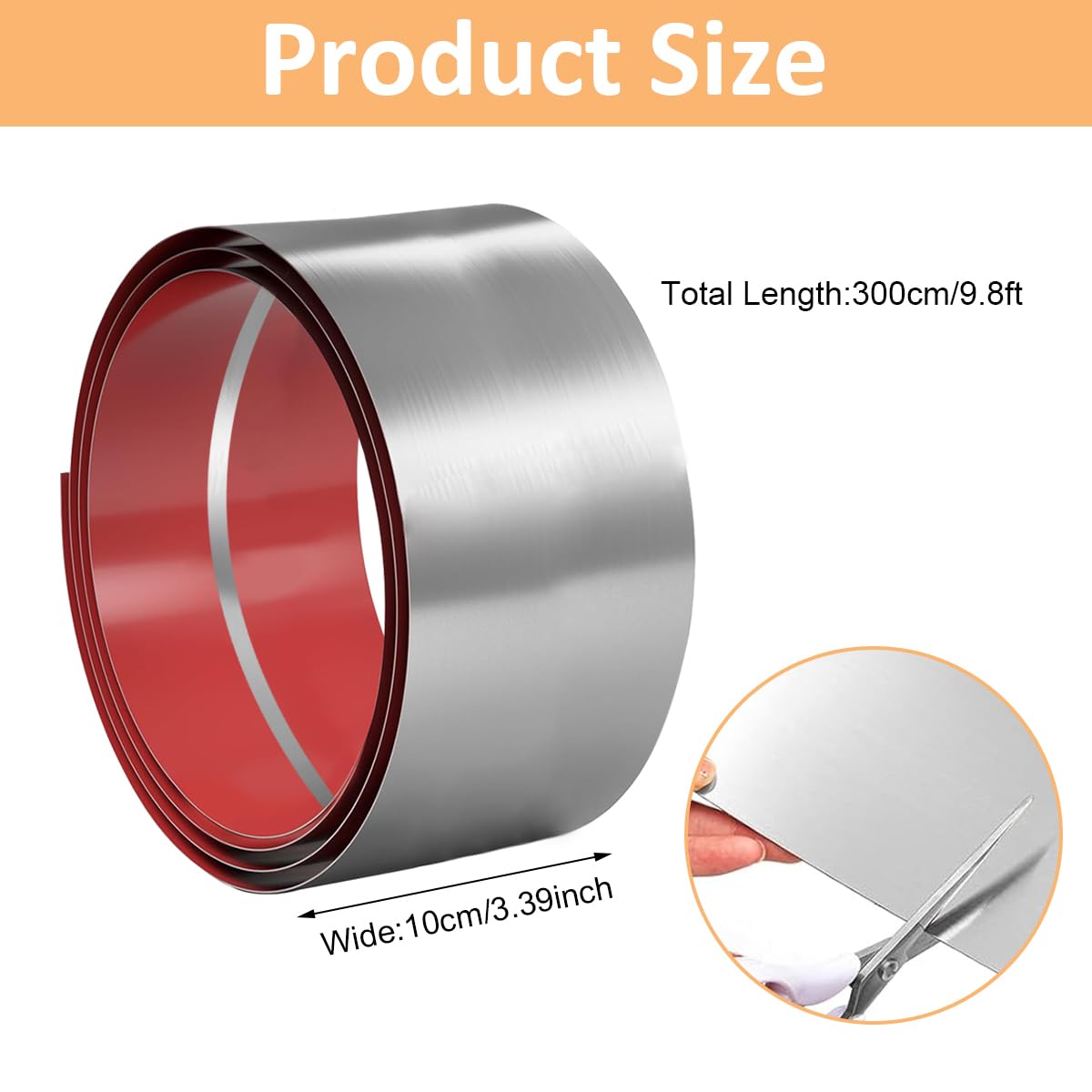HASTHIP wall molding trim for home interior featuring 9.8 ft self adhesive stainless steel design