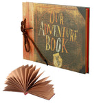 HASTHIP® Álbum de Recortes de Fotos Our Adventure Book,Libro Aventuras Grabado con Cubierta Dura,Álbum Viaje y Aniversario Scrapbook para Bodas Cumpleaños y Regalos - Marrón