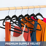 HASTHIP Velvet Hangers for Clothes with Non Slip Flocked Design 50Pcs | Space Saving Wardrobe Organizer