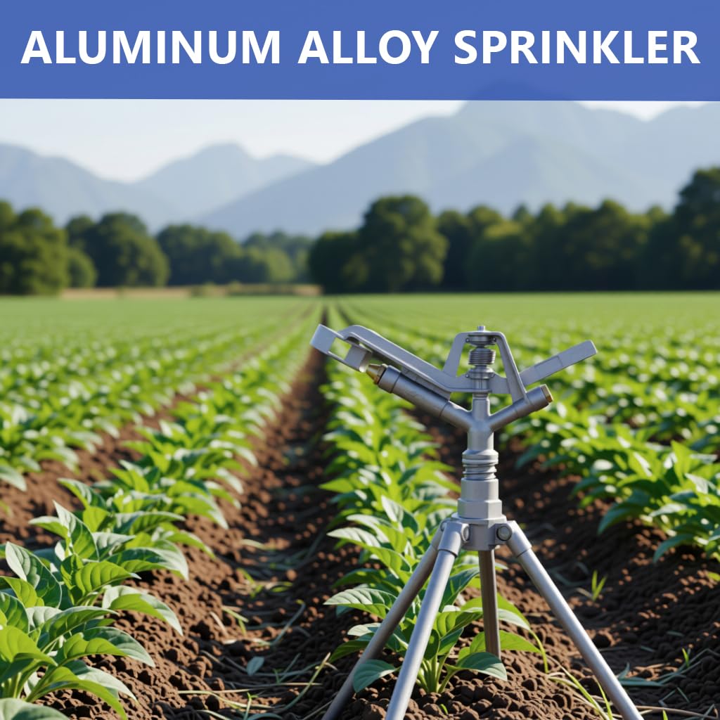 HASTHIP Automatic Rotating Sprinkler for Garden Lawn Irrigation with Aluminum Alloy Build