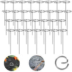HASTHIP Garden Landscape Staples for Securing Fabric and Tents 30 pcs | Steel E Shape 5.9 in