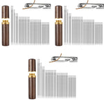 HASTHIP Self Threading Quilting Needle Set for Embroidery and Sewing with 90pcs Metal Needles featuring Wooden Case