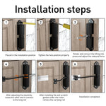 HASTHIP Door Closer for Wooden and Metal Doors with Adjustable Spring | Zinc Alloy Black 60 kg