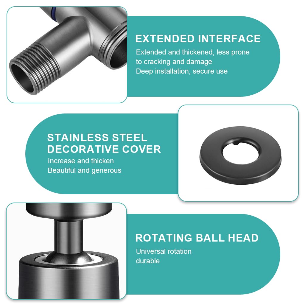 HASTHIP Laundry Faucet for Home with 360° Swivel Spout and Dual Spray Modes | Universal 1/2'' Wall Mount