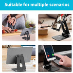 All Aluminium Tablet Holder (Upgraded) - Adjustable Tablet/Phone Holder for All Tablets, Phones, Kindles