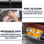 HASTHIP Stainless Steel Food Containers Set for Freezer and Outdoor Use with Clear Leak Proof Lids | 3 Sizes 650ml 1100ml 1700ml