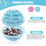 HASTHIP Laundry Balls for Washing Machine with Fragrance Ceramic Particles and TPR Material | 2 Pcs Reusable Eco-Friendly Design for 2000 Washings