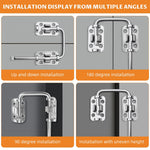 HASTHIP Patio Sliding Door Loop Lock for Added Home Security with 2-1/8 in Steel Bar | Chrome Plated